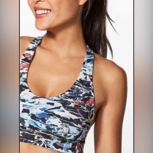🩶Lululemon Break Free Bra, Culture Clash Starlight Black / Black